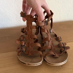 Zara girls brown gladiator sandal
